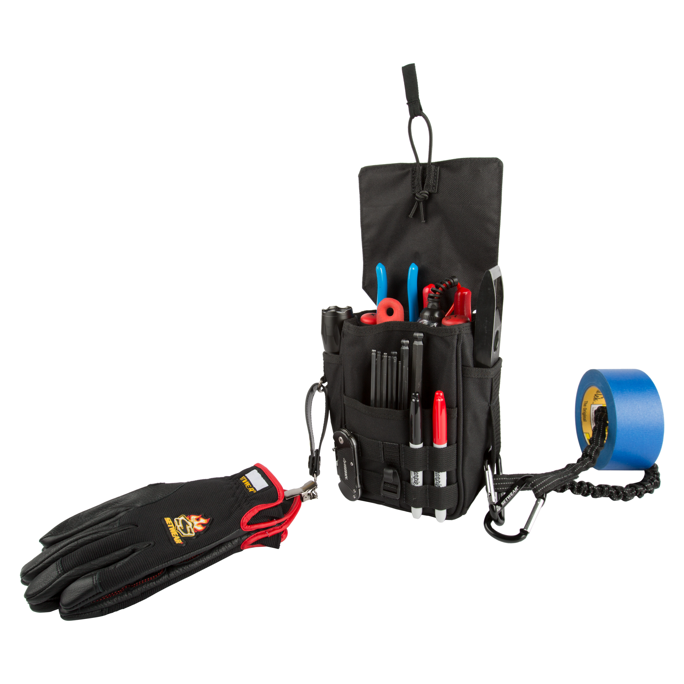 SetWear 7.5-Inch H x 6.5-Inch W Combo Tool Pouch - Black by SetWear Tool Pouch